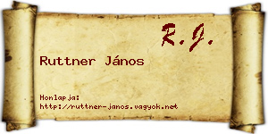 Ruttner János névjegykártya